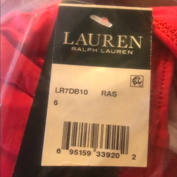 Ralph Lauren One Piece Raspberry Ruffle Swimsuit - Picture 3 of 4